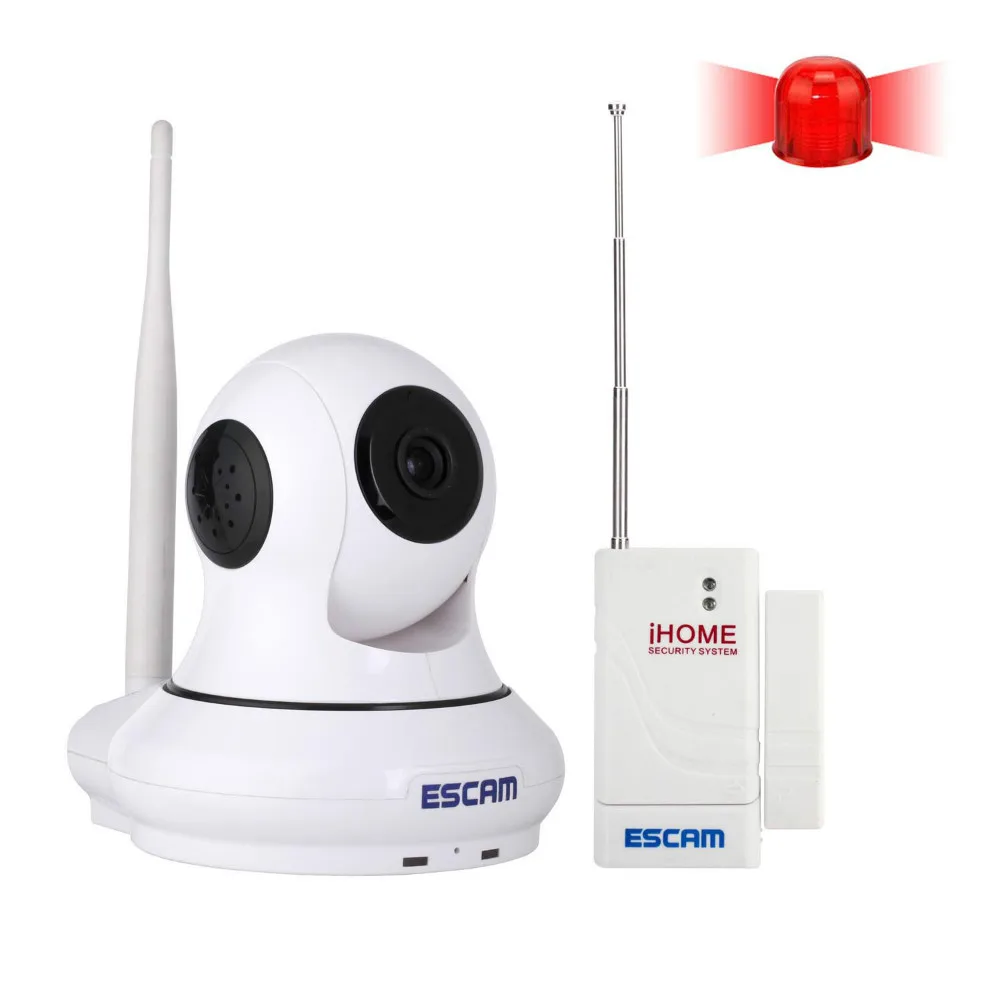 

ESCAM 433mhz Wireless Alarm System Intercom P2P Night Vision 720P IP Camera