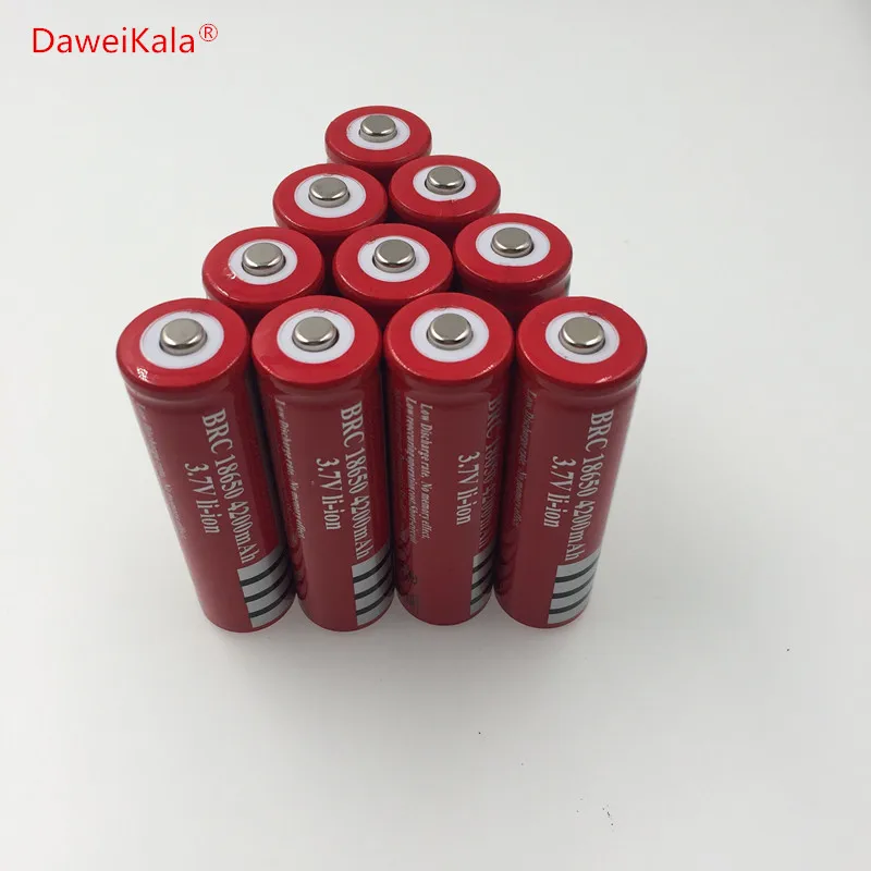 

New 18650 batery rechargeable batteries 3.7v 4200 mAh Lithium li-ion battery for led Flashlight batery