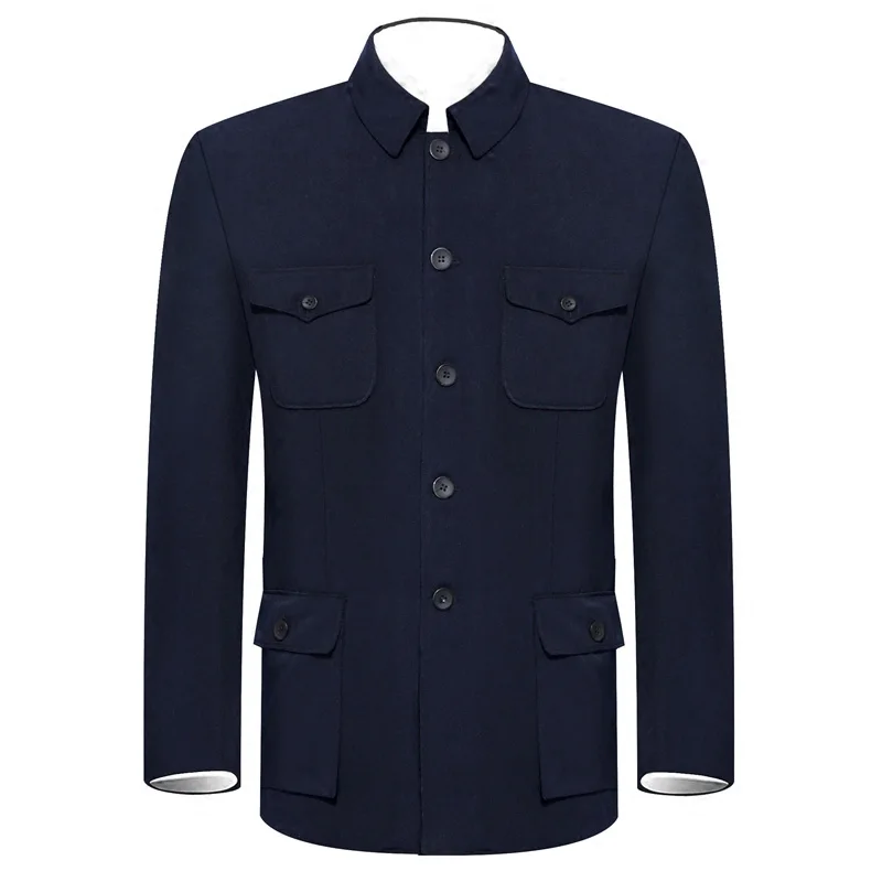 Men Single Breasted Mao Jacket Chinese Tunic Blazer Coat Zhongshan Slim Fit New Men Single Breasted Mao Jacket Chinese Tunic Blazer Coat Zhongshan Slim Fit New
