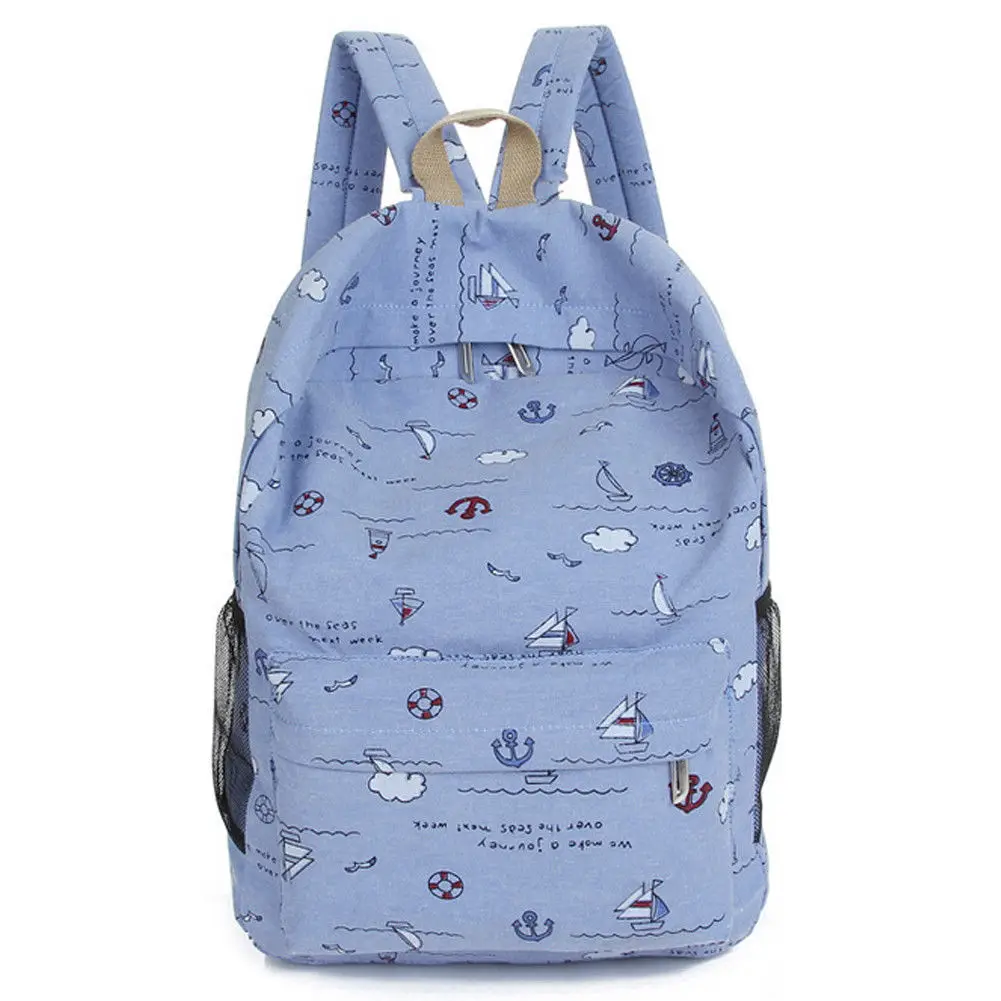 Для мальчиков и девочек, школьный большой рюкзак на молнии, унисекс, рюкзак для путешествий, сумка для ноутбука, стиль, модная - Цвет: Небесно-голубой
