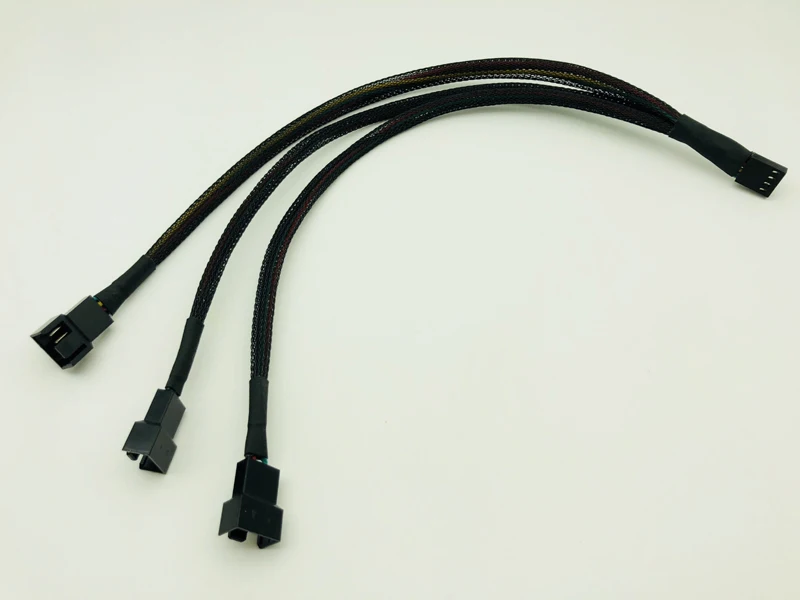 1 to 3 PWM 4P Female to 3/4 Pin PWM Fan Adapter 4Pin Splitter Cable for Computer Case Fan CPU Fan Mining Cooling Fans Hub Cable