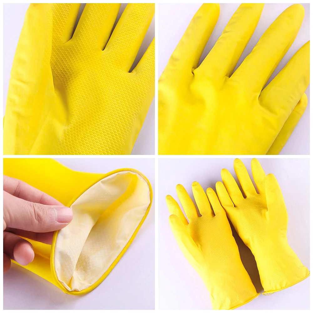 Водонепроницаемые перчатки для мытья посуды с длинным рукавом, кухонные перчатки для мытья посуды, перчатки с резиновыми лентами, хозяйственные перчатки для уборки