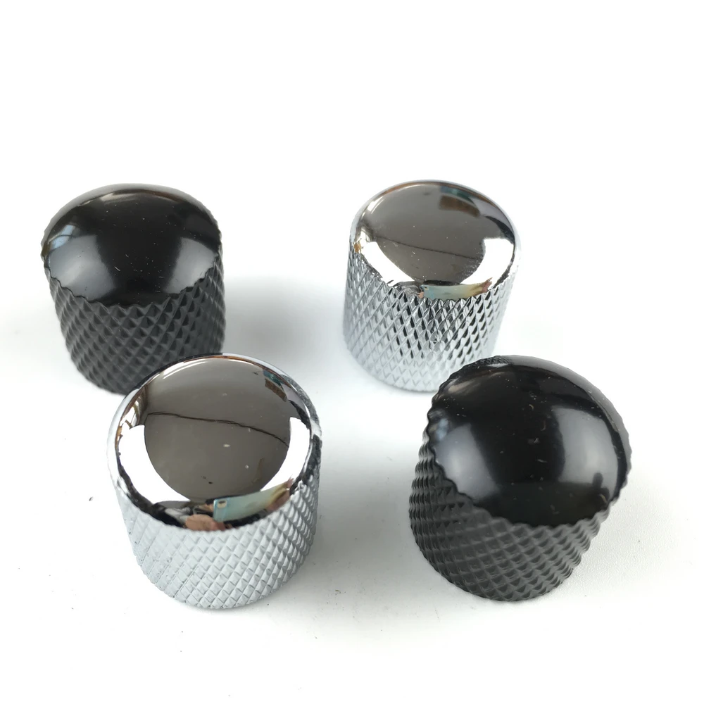 1 Pezzo Della Cupola Del Metallo Di Tono Del Volume Potenziometro Di Controllo (Pot) Manopole Per Chitarra Elettrica Basso Gear Cap Interruttore
