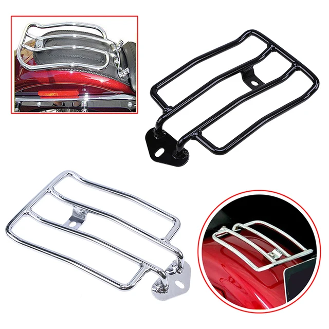 Black Chrome Motorcycle Luge Carrier Racks Rear Fender Black Chrome Motorcycle Luge Carrier Racks Rear Fender Rack Motocross Support Shelfs For Harley Sportster Xl883 1200