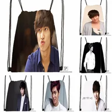 Пользовательские Ли Мин Хо походная сумка на шнурке милый рюкзак для детей(черная спинка) 31x40 см#180531-02-38