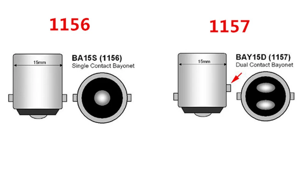 Светодиодный фонарь BA15S 1156 BAY15D 1157 33 5630 SMD 2 шт. задние и хвостовые лампы купольная