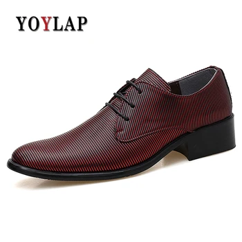 

YOYLAP Brands Patent Leather Oxford Shoes For Men Dress Shoes Men Formal Shoes Pointed Toe Business Wedding footwear