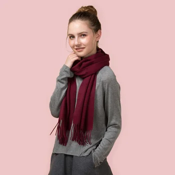 

Winter Pure Color Scarf Women Warm Cashmere Shawl Luxury Long Soft Wool Stole Pashmina NEW [2133]