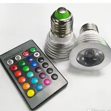 4 Вт светодиодный RGB светодиодные фары E27 16 Цвета светодиодный свет лампы AC 85 В постоянного тока 110 V 220 V 265 V лампада Светодиодный прожектор с ИК-пультом дистанционного Управление