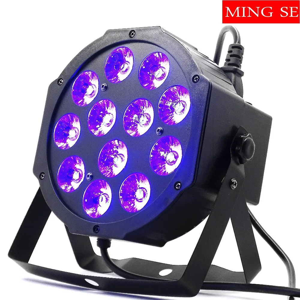 Ceny 4 sztuk partii 12w led koraliki do lampy 12x12W led Par światła RGBW 4in1 płaskie par led dmx512 światła dyskotekowe profesjonalnej scenie sprzęt dj