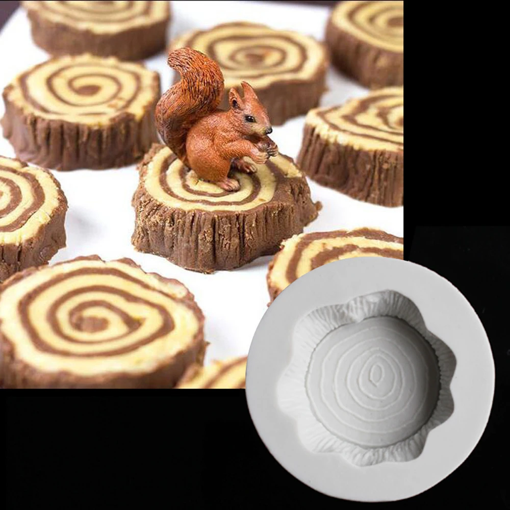 3d Forest Stump Shaped Silicone Mould Chocolate Fondant Cake