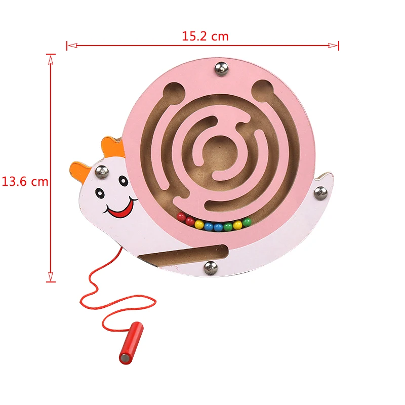 Montessori Materials Educational Wooden Toys for Children Early Learning Preschool Teaching Magnetic Maze Labyrinth Brain Teaser