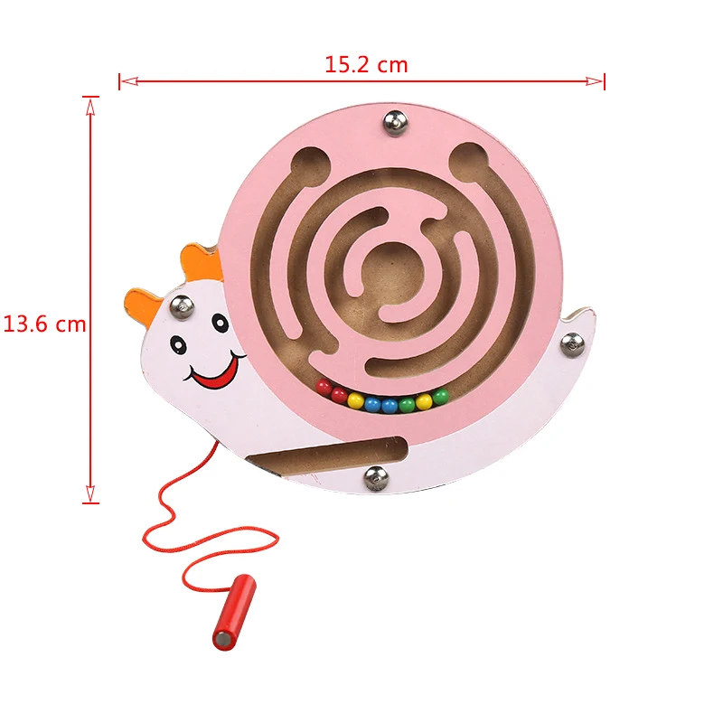 Материалы Монтессори Развивающие деревянные игрушки для детей раннего обучения детей дошкольного возраста для обучения, на магните Лабиринт логическая игра головоломка