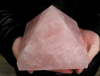 

1445g NATURE ROSE Quartz CRYSTAL Gemstone PYRAMID POINT HEALING