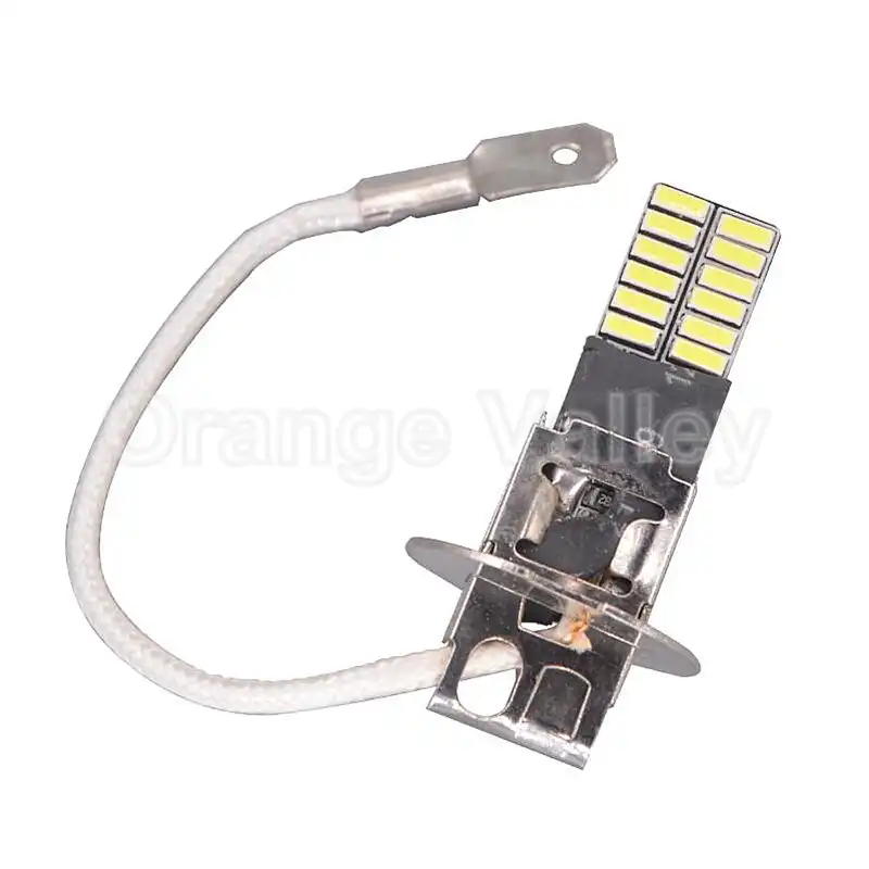 Автомобильные светодиодные лампы H3 24 SMD 4014 Canbus белые противотуманные фары
