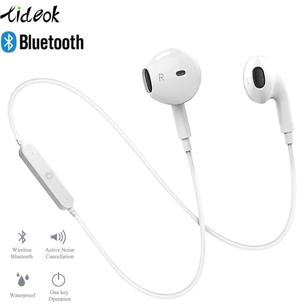 

Wireless Bluetooth Earphones Noise Cancelling Headset Neckband life Sport stereo In-Ear With Microphone for iPhone Xs Samsung 9