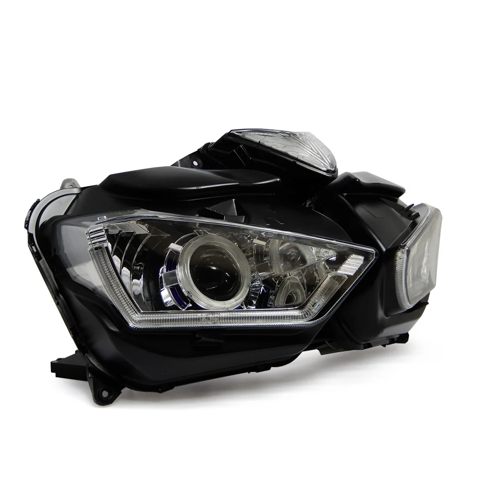 KEMiMOTO для YAMAHA YZF R25 R3 2013- мотоциклетная фара ангел демон глаз HID проектор фара R25 R3 HID Ангел глаз