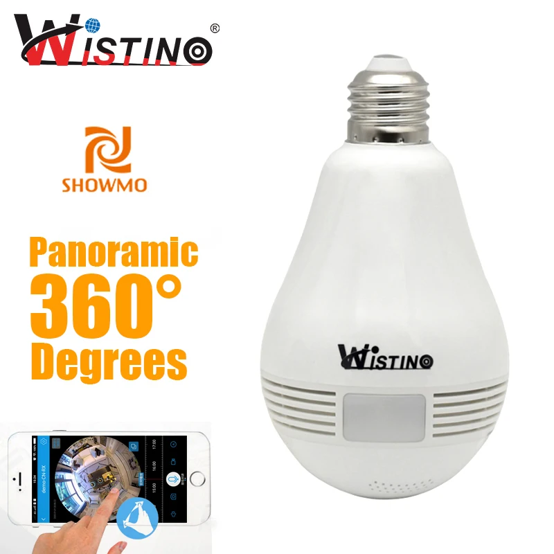 

Wistino CCTV WiFi IP Camera VR Bulb Smart Home Mini Cameras HD 960P 3MP Wireless Video Baby Monitor Night Vision Surveillance