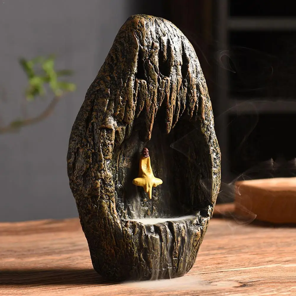 Backflow Incense Burner Mountain River Handicraft Incense Holder Innovative Ceramic Aromatherapy Stove Decoration Incense Holder