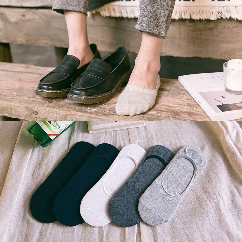 TWTZQ 5 PairLot New Fashion Summer Invisible Socks Men Business Solid Men Sock High Quality Cotton Sock For Men Sokken 2WZ315