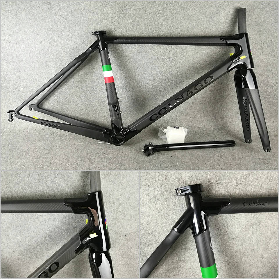 Flash Deal 3K Matte-Glossy T1000 Black on Black Colnago C60 carbon road frame bicycle Frameset With 48/50/52/54/56cm BB386 3K Matte/Glossy 0 Flash Deal 3K Matte-Glossy T1000 Black on Black Colnago C60 carbon road frame bicycle Frameset With 48/50/52/54/56cm BB386 3K Matte/Glossy 0