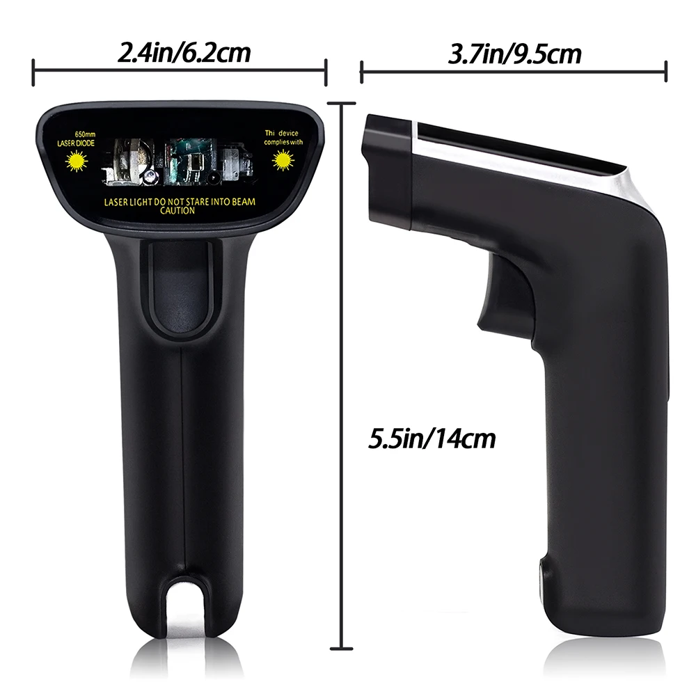 اللاسلكية الباركود ماسحة ، Symcode 1D الليزر المحمولة USB اللاسلكية قارئ شفرة التّعرّف ، المستخدم لسوبر ماركت ، التجزئة ، اكسبرس الخ