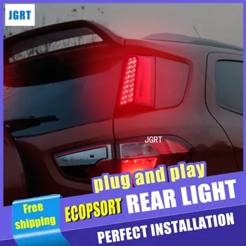 

Car Styling Accessories for Ford EcoSport Taillight assembly 2014-2015 LED Tail Light LED Rear Lamp DRL+Brake with hid kit 2pcs.