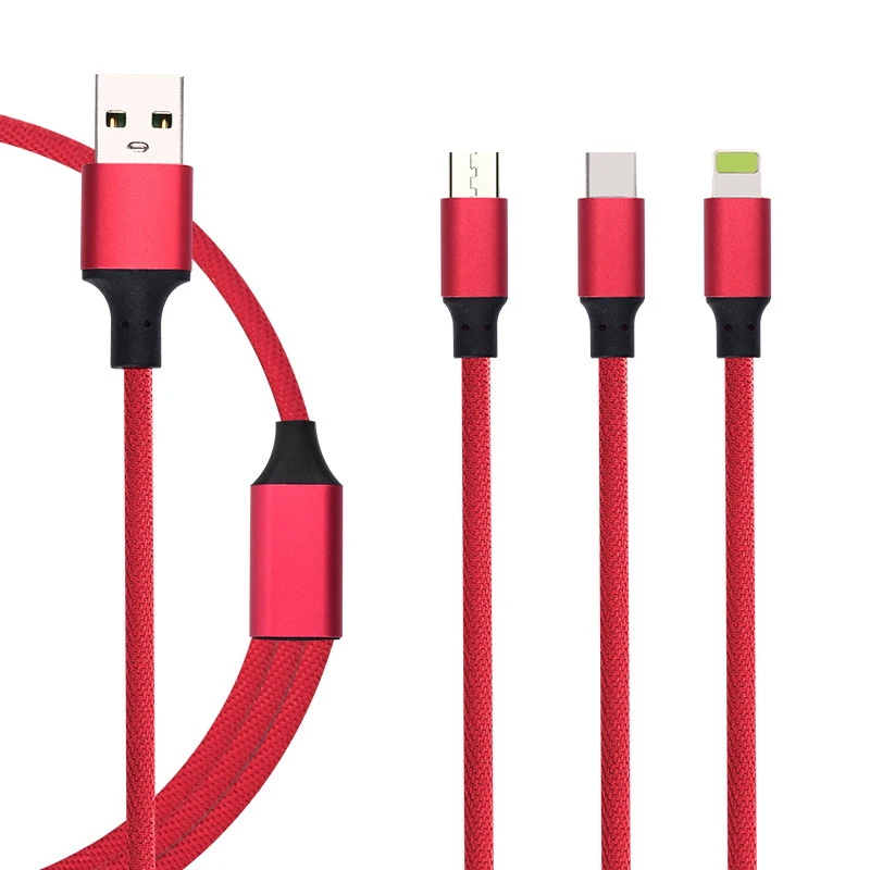 

Micro Usb C Cable 3 In 1 Micro Usb Cable for Iphone X Xs Xr Type C Cables Kabel for Android for HuaWei Samsung Charging Cables