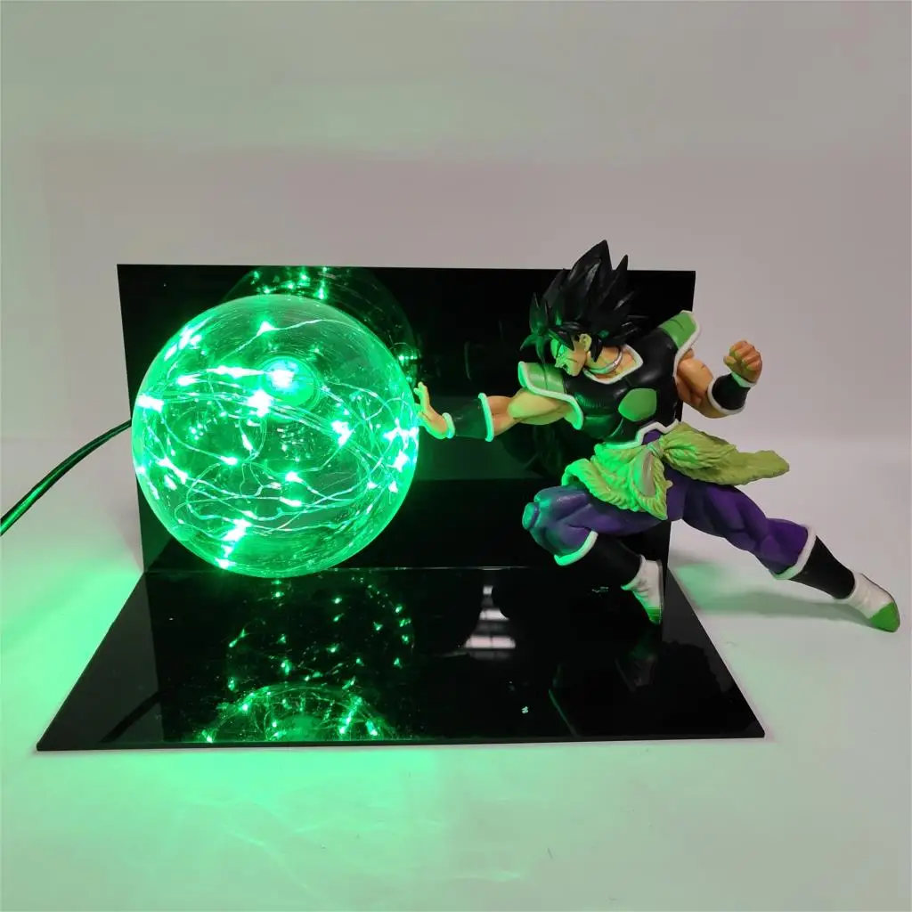 Светодиодная лампа с аниме фигуркой ночник настольные лампы Super Saiyan Broly для