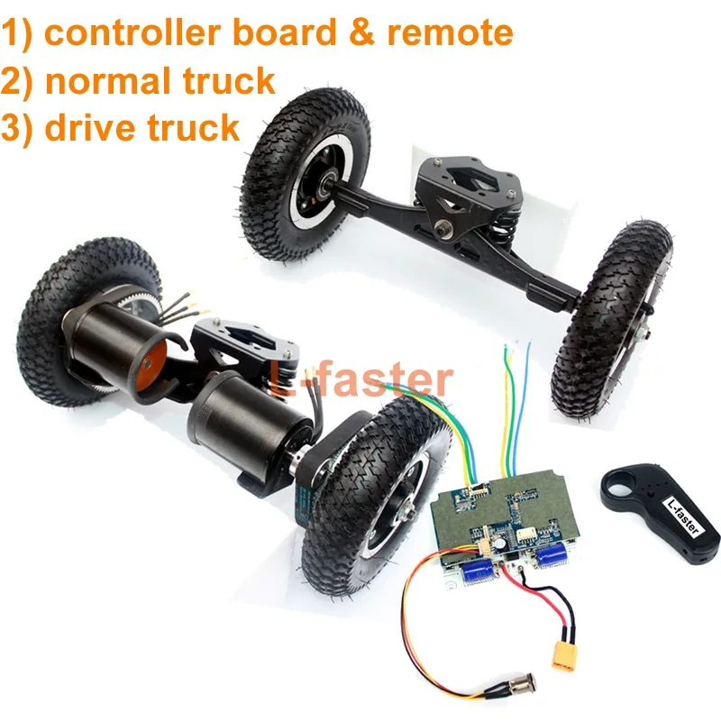 Электрический скейтборд грузовик внедорожный ремень для скейтборда привод грузовик 4 Колеса Лонгборд горы скейтборд 11 дюймов грузовик 8 дюймов колеса - Цвет: Drive with normal RC