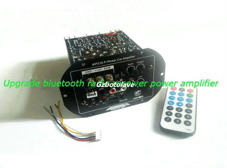 12V 24V Wireless bluetooth double transistors power amplifier board car Subwoofer host Remote