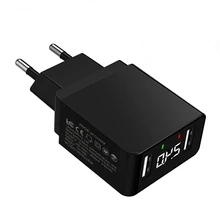 Универсальное дорожное настенное зарядное устройство для планшета 5 в 2,4 А светодиодный дисплей 2 USB быстрая зарядка зарядное устройство для мобильного телефона для iPad Xiaomi всех смартфонов