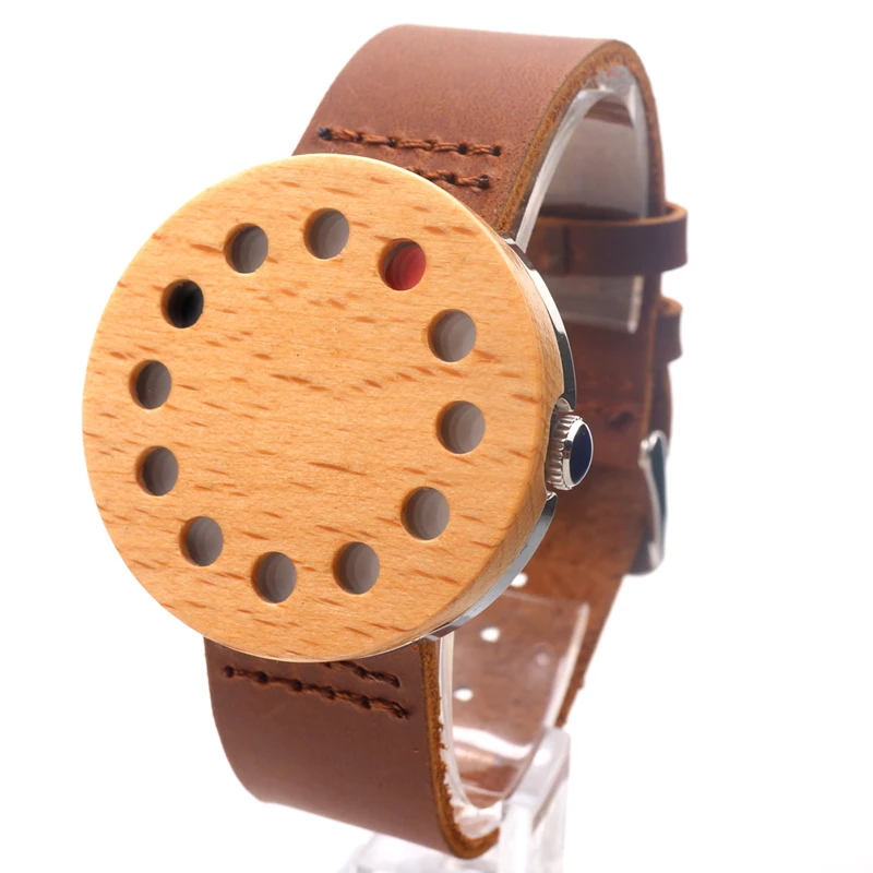 BOBO BIRD V-C10 12 Holds Design Watches Wood&Stainless Steel Quartz Mens Women Wood Watches Top Brand Luxury kol saati