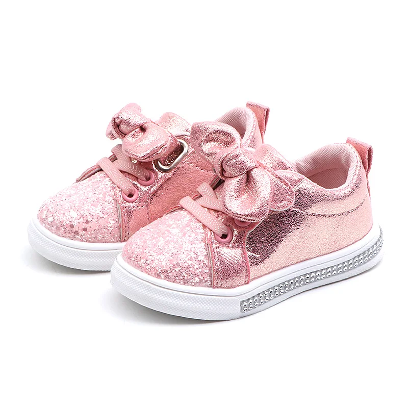 2019 Spring Autumn Girls Shoes Baby Kids Children Casual Shoes With Bow Knot Platform Sneakers Fashion Bling Shoes For Child 2019 Spring Autumn Girls Shoes Baby Kids Children Casual Shoes With Bow Knot Platform Sneakers Fashion Bling Shoes For Child