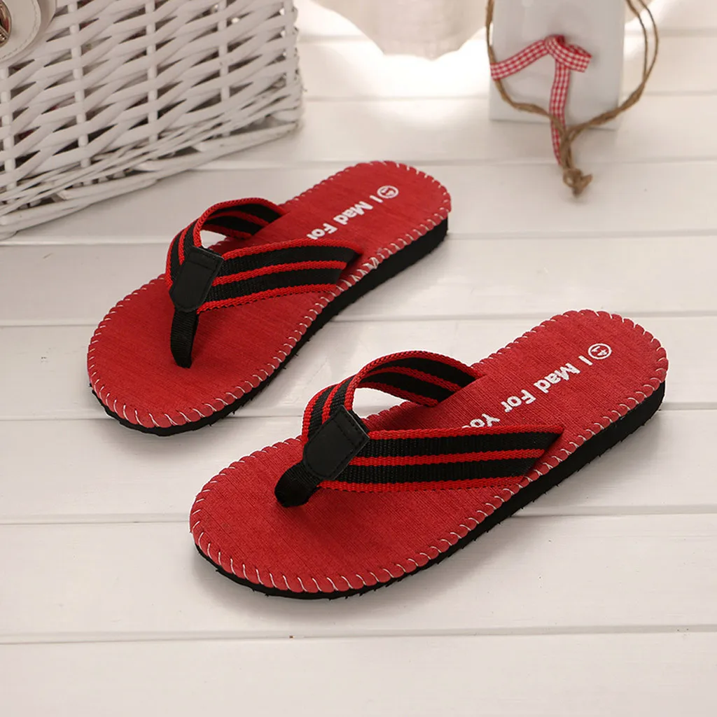 New Arrival Men Summer Stripe Flip Flops Shoes Sandals Male Slipper Flip-flops fashion beach sandals shoes for men Wholesale