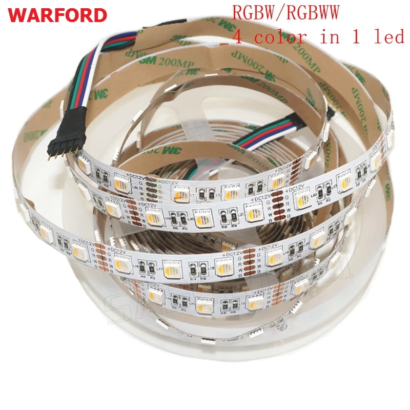 

5M DC12V SMD 5050 RGBW /RGBWW 4 color in 1 led chip LED Strip, flexible light RGB+White /warm white,60Leds/m IP30/65 Waterproof