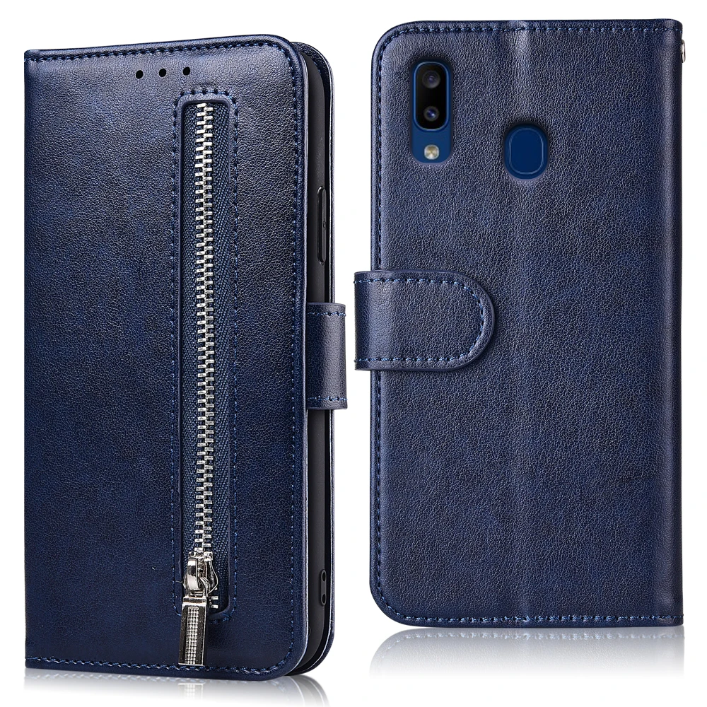 Чехол для Samsung Galaxy A30 A305 A305F SM мягкий чехол бумажник из ТПУ на молнии кожаный флип