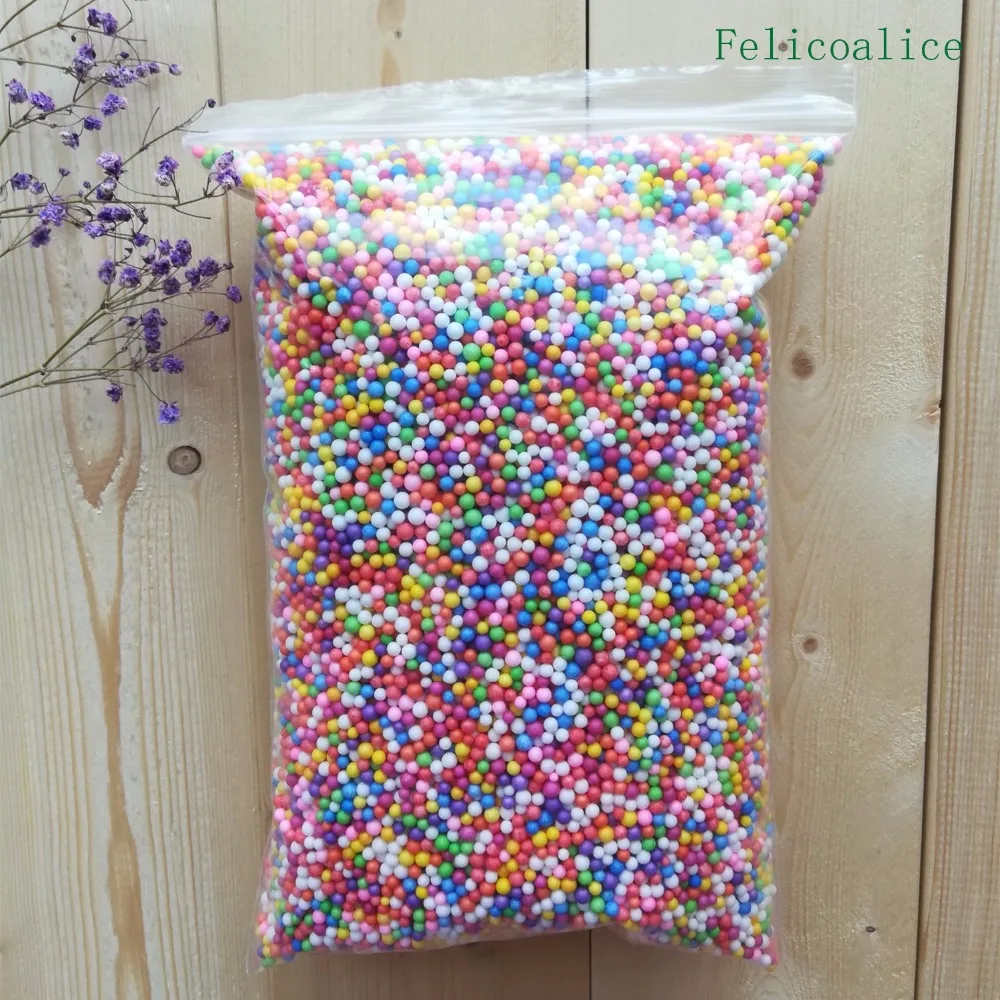 Bolas de Neve Acessórios de Partículas de Lama Contas de Espuma para Enchimento para Faça Bolsa Faça Você Mesmo Lodo Pequeno Minúsculo Suprimentos 2 Floam -4mm 250 g - 8 Minúsculo Contas De Espuma Para Enchimento Para DIY Suprimentos 2 Floam -4mm