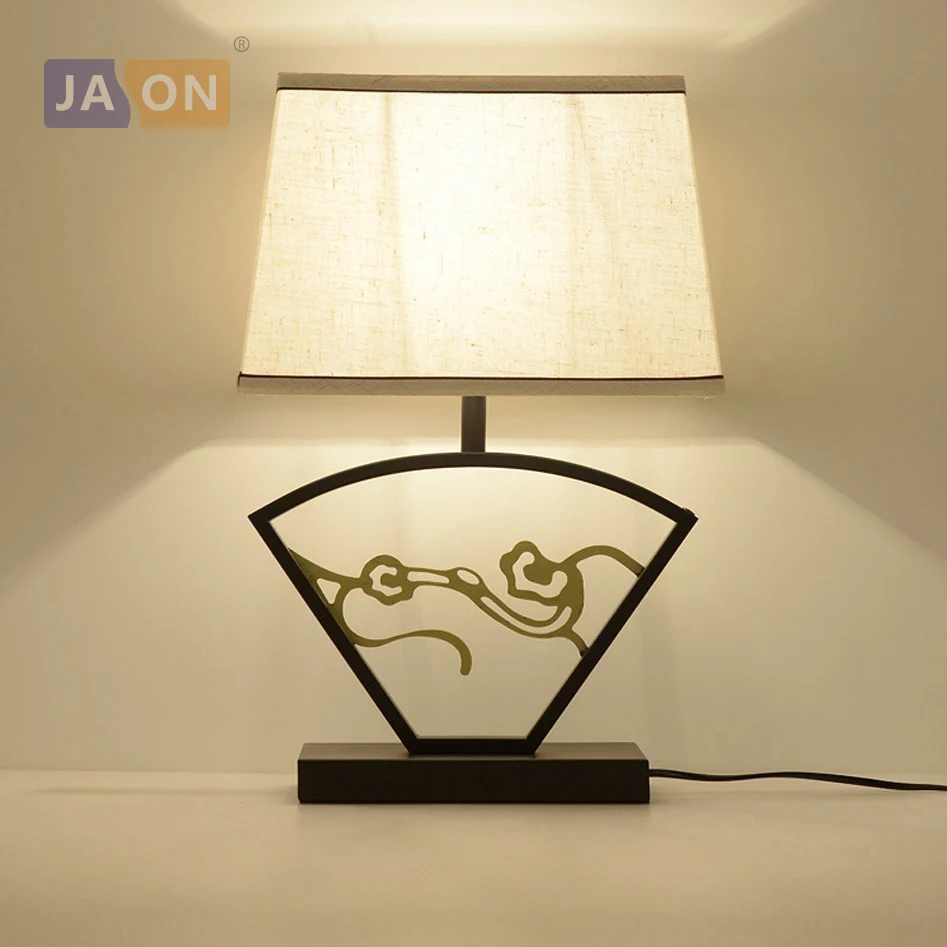 

led e27 Chinese Iron Fabric Black Gold LED Lamp.LED Light.Table Lamp.Desk Lamp.LED Desk Lamp For Bedroom Foyer
