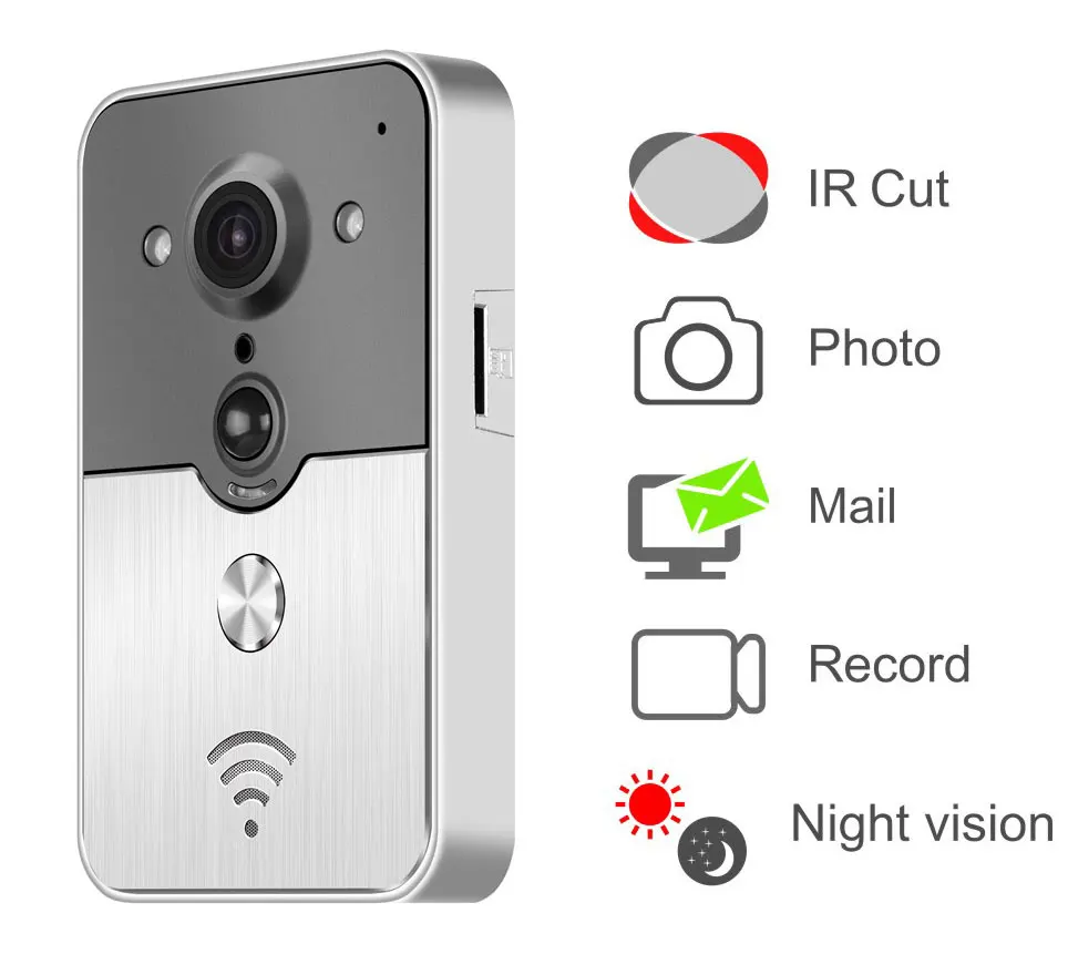 

deurbel Wireless Video Intercom Smart WI-FI Video Door Phone Door Bell WIFI Doorbell Camera Night Vision Two-way Audio Unlock