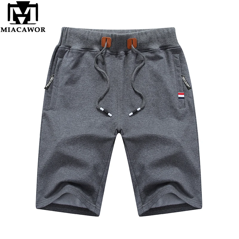 

MIACAWOR New 2019 Summer Men Shorts Cotton Solid Beach Shorts Bermuda Boardshorts Casual Tracksuit Shorts Homme K828