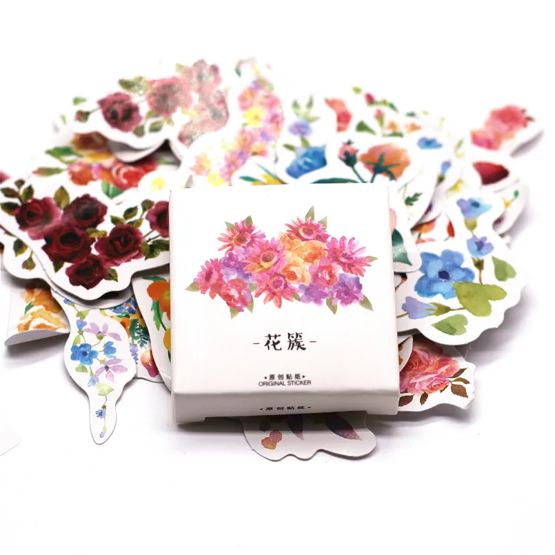 

45pcs/set Creative Study Work Plan Flower Paper Sticky Notes Post Memo Pad Kawaii Stationery Office Accessory Office Decor