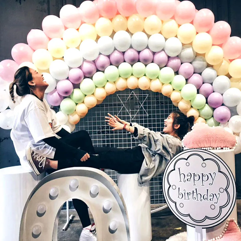 Flone Artificial Wedding Round Grid Arch Wedding Background Grid Screen Mori Series Geometry S Shape Wrought Iron Grid Road Lead (4)