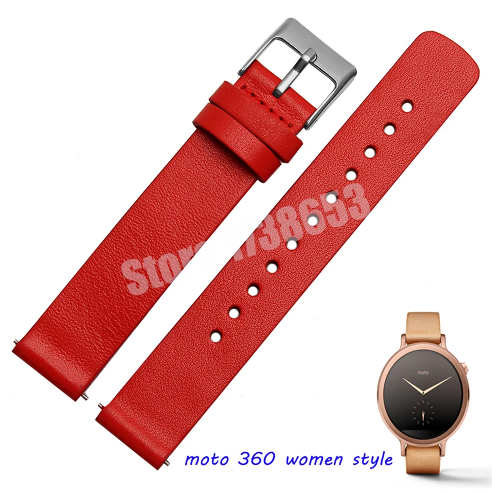 

Women Genuine Leather Bracelet Watch Band Strap 16mm For moto 360 2nd High Quality Smart watches accessories