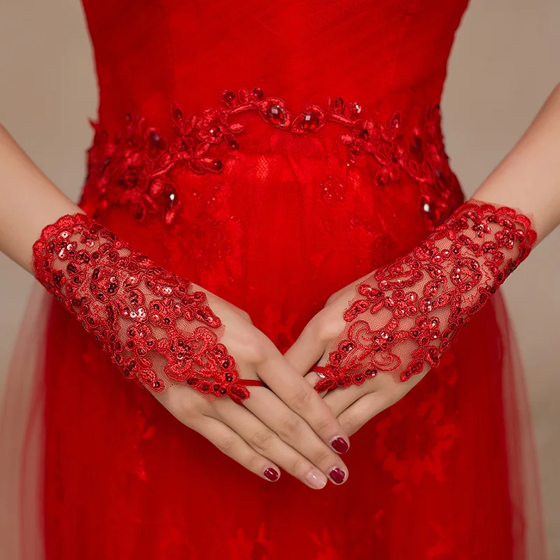 plus size bridal gloves