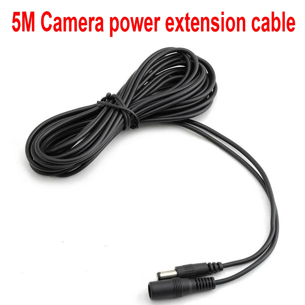  5M Camera Power Extension Cord 12V DC Power Cord 5.5*2.1mm Male Female Power Adapter Extension Cabl - 33012124616