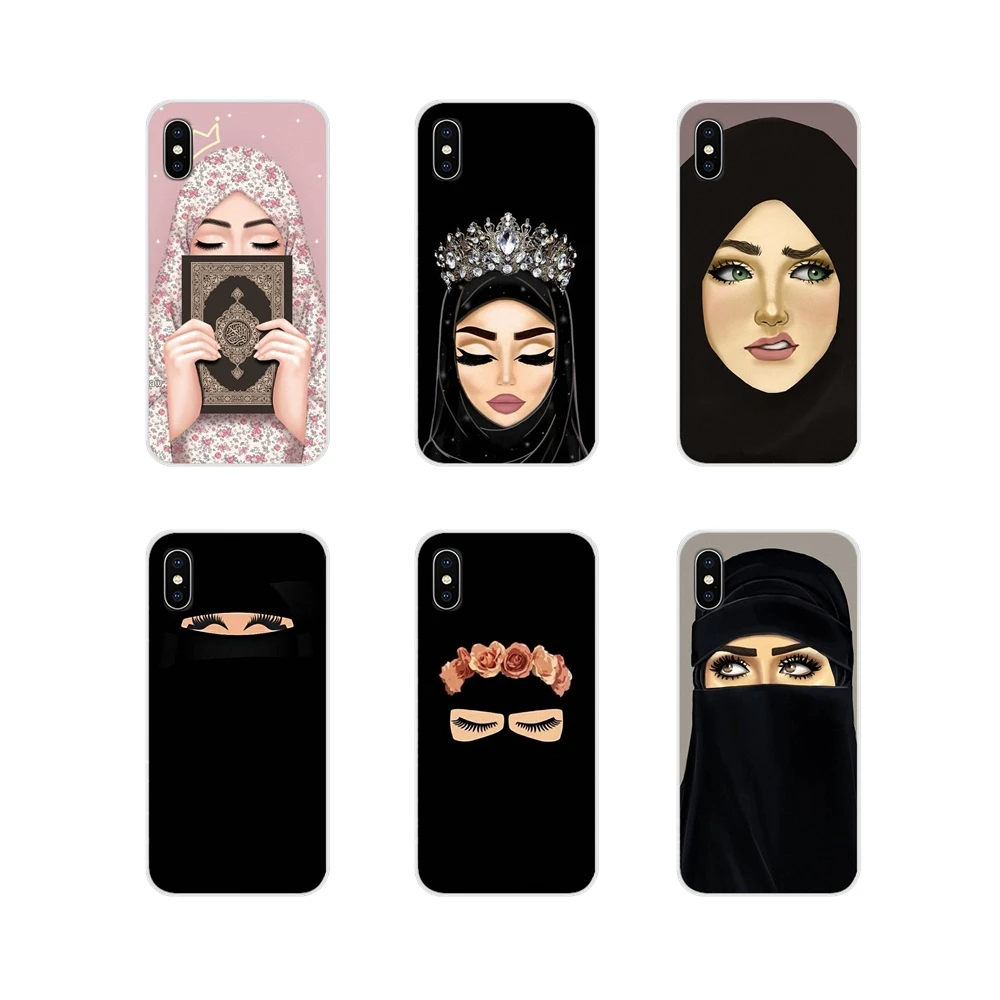 

Muslim Islamic Gril Eyes Picture design Accessories Cover For Samsung Galaxy S4 S5 MINI S6 S7 edge S8 S9 S10 Plus Note 3 4 5 8 9