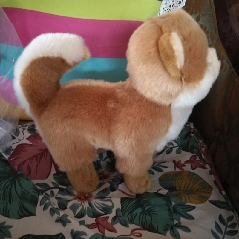Dorimytrader lovely mini animal Shiba Inu plush toy soft quality animals akita dog doll baby gift decoration 28x22x13cm DY50136  (13)