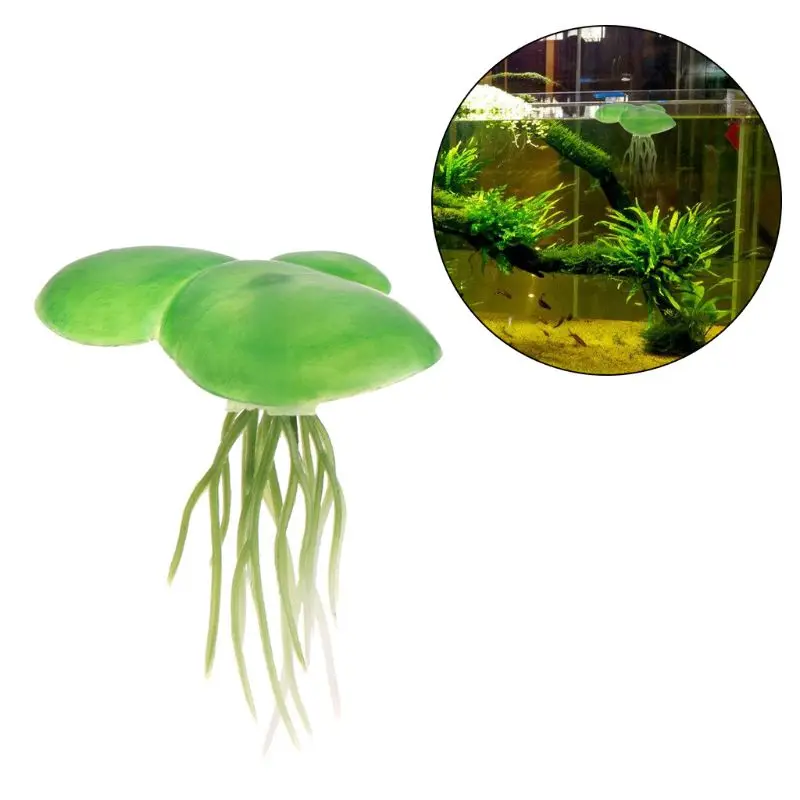 

Aquatic Lotus Leaf For Aquarium Fish Tank Floating Decoration Green Plants