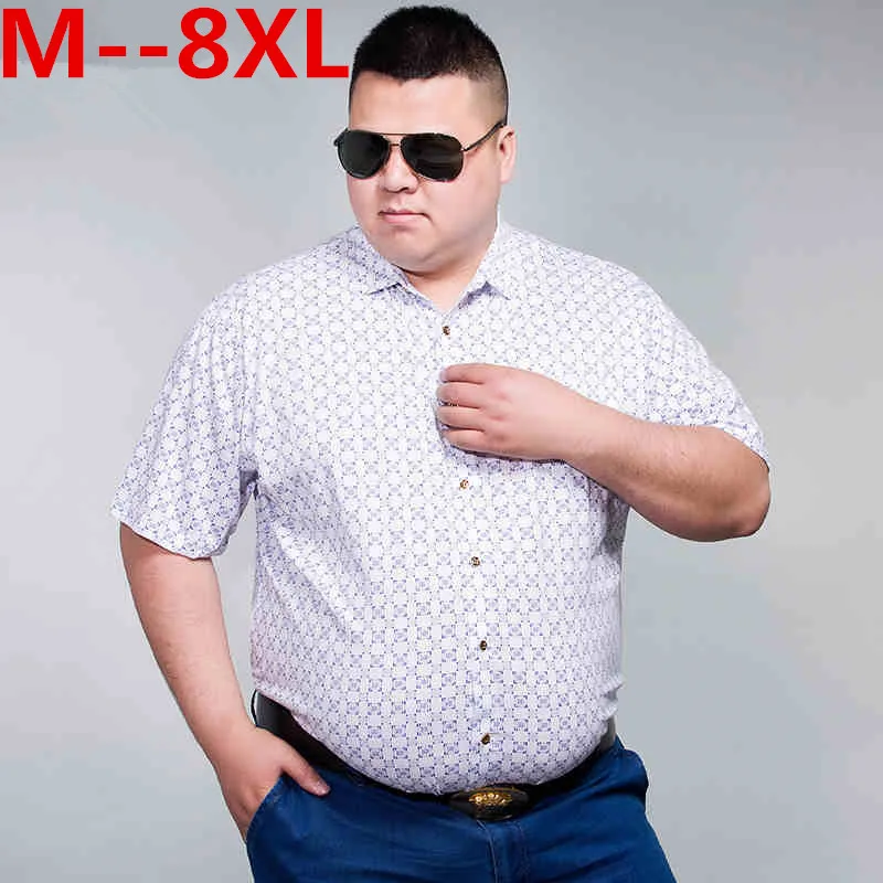 10XL 8XL 6XL 5XL 4XL 2018 новые летние мужские Хлопковое платье рубашки короткий рукав Клетчатый узор Бизнес Формальные рубашки мужской Camisa мужской